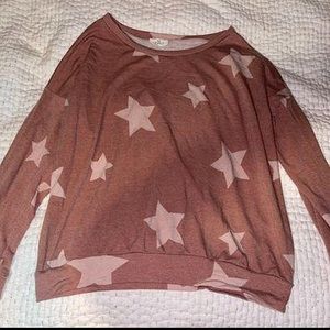 Pink/red star sweater